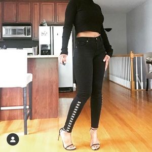 7 For All Mankind High Rise Ankle Skinny Jean